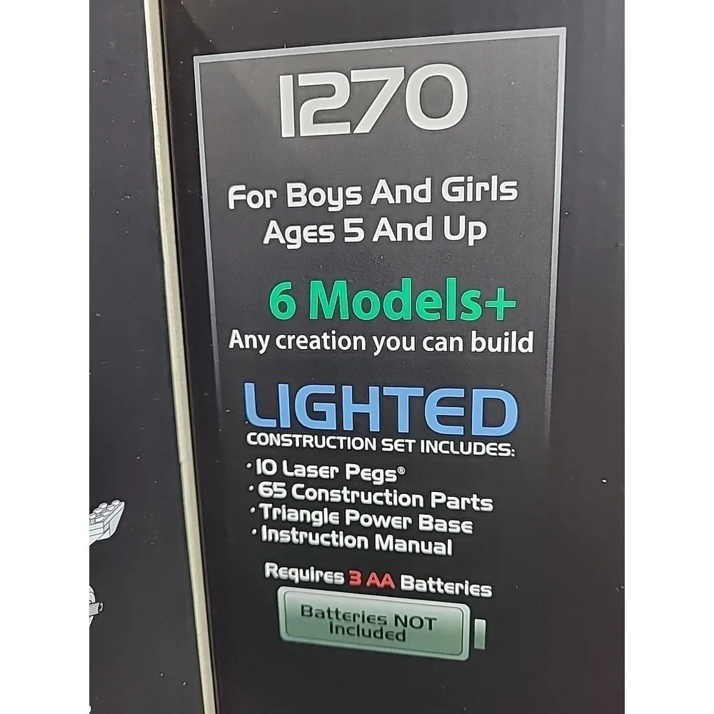 Laser Pegs 1270 Ultimate Toy for Kids 6‎ in 1 lighted building New Sealed Box